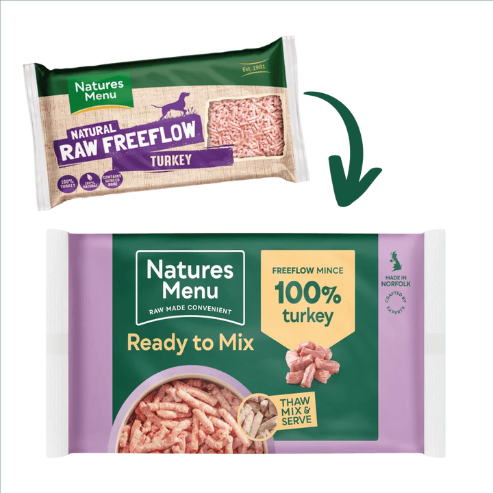 Natures Menu 100% Turkey Freeflow Mince for Adult Dogs 2kg - Ormskirk Pets