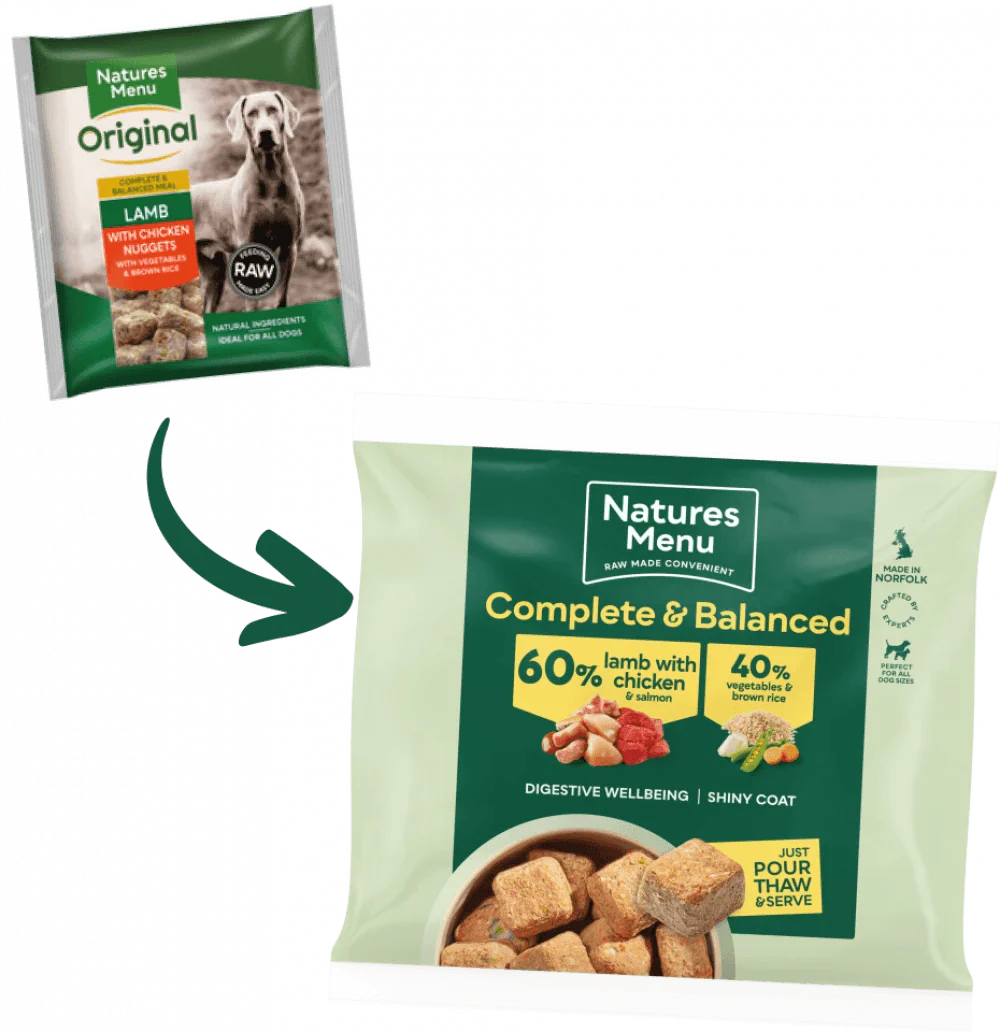 Natures Menu 60/40 Lamb with Chicken, Salmon, Vegetables and Brown Rice 1KG For Adult Dogs - Ormskirk Pets