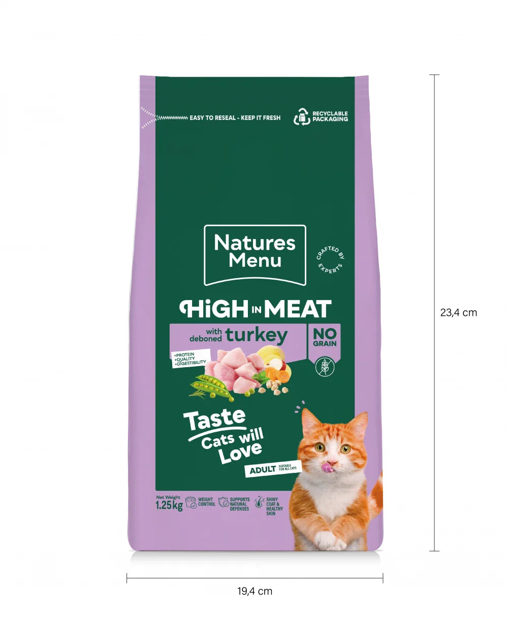 Natures Menu High In Meat Dry Cat Food No Grain With Turkey