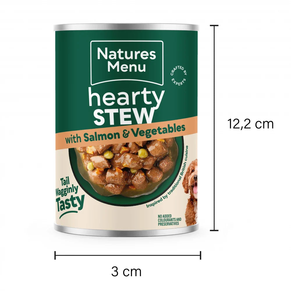 Natures Menu Cans Hearty Stews Salmon For Adult Dogs 12 x 415g
