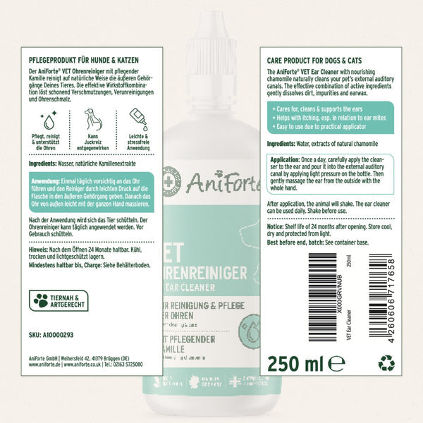 Aniforte Natural Vet Ear Cleaner - 250ml