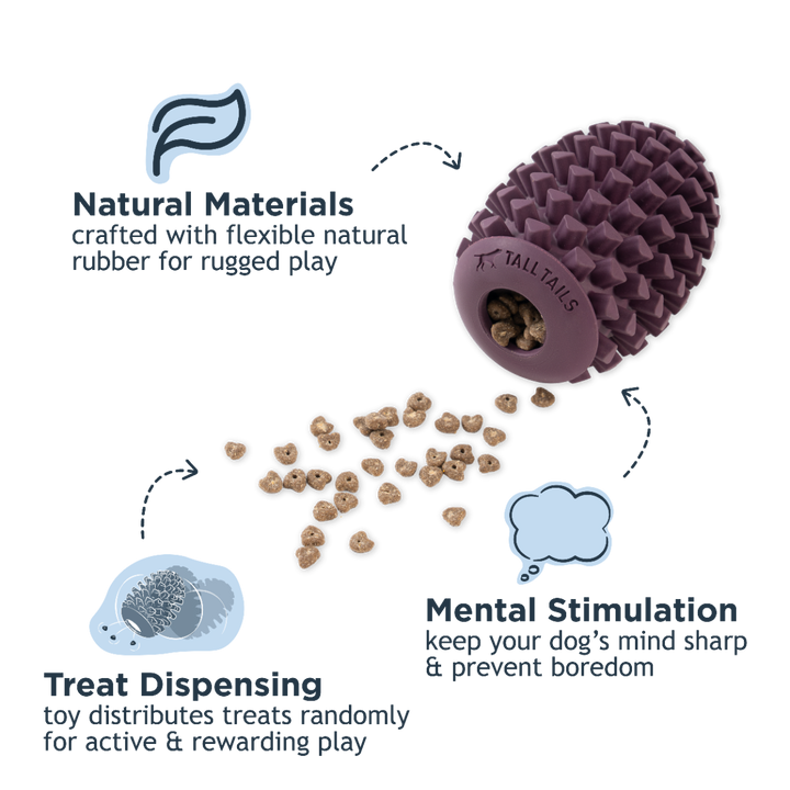 Tall Tails Natural Rubber Pinecone Toy