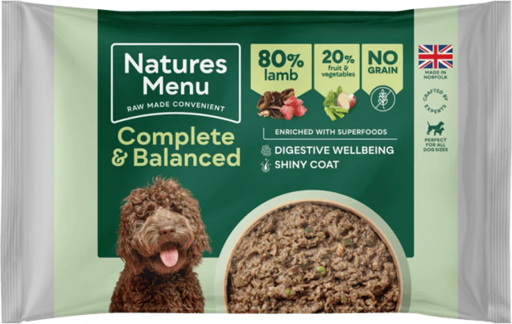 Natures Menu Complete & Balanced Raw Lamb For Adult Dogs 500g