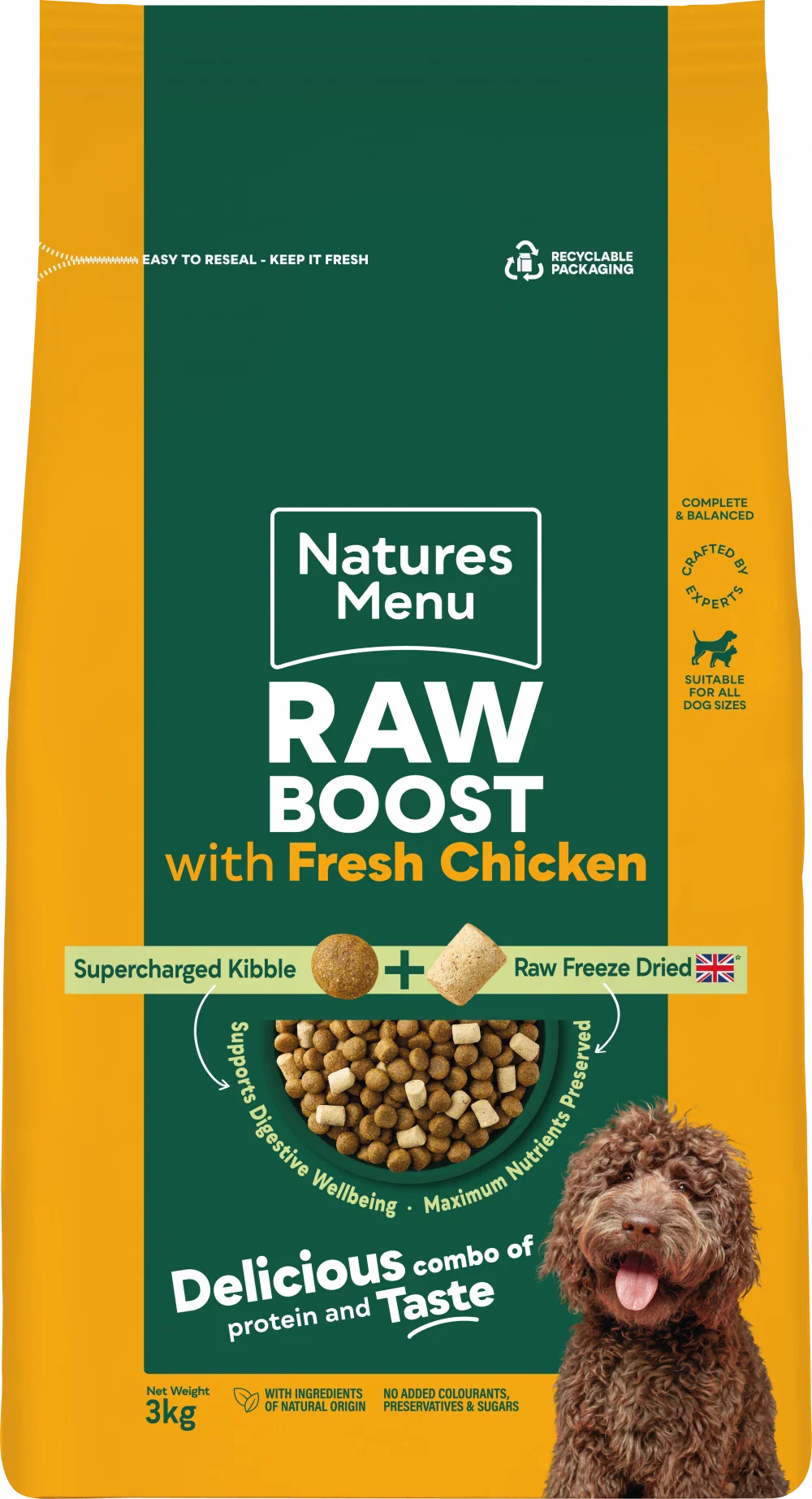 Natures Menu Raw Boost With Fresh Chicken For Adult Dogs