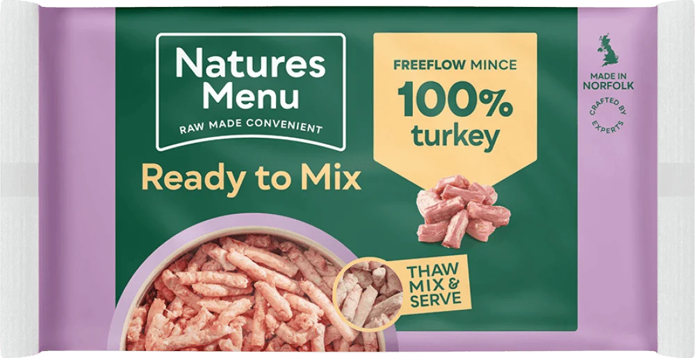 Natures Menu 100% Turkey Freeflow Mince for Adult Dogs 2kg - Ormskirk Pets