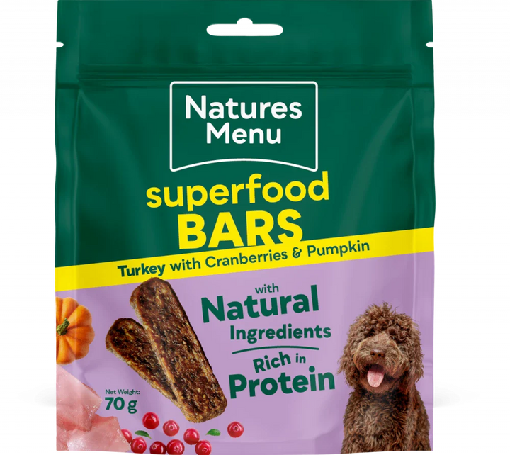 Country Hunter Superfood Bars Dog Treat Turkey With Cranberries And Pumpkin 70G