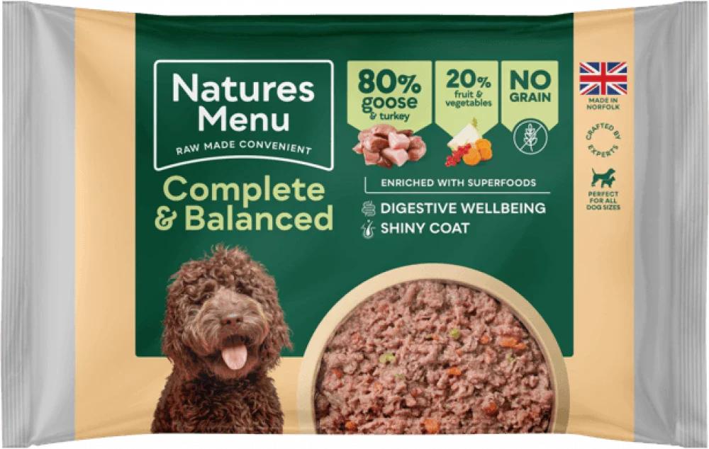 Natures Menu Complete & Balanced Raw Goose & Turkey For Adult Dogs 500g