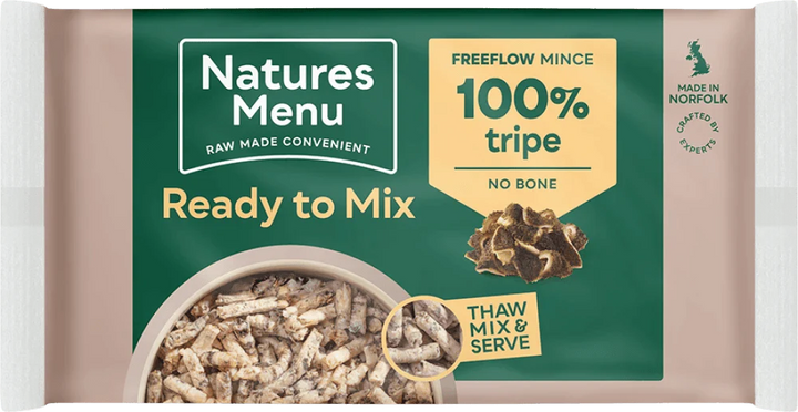 Natures Menu 100% Tripe Freeflow Mince for Adult Dogs 2kg - Ormskirk Pets