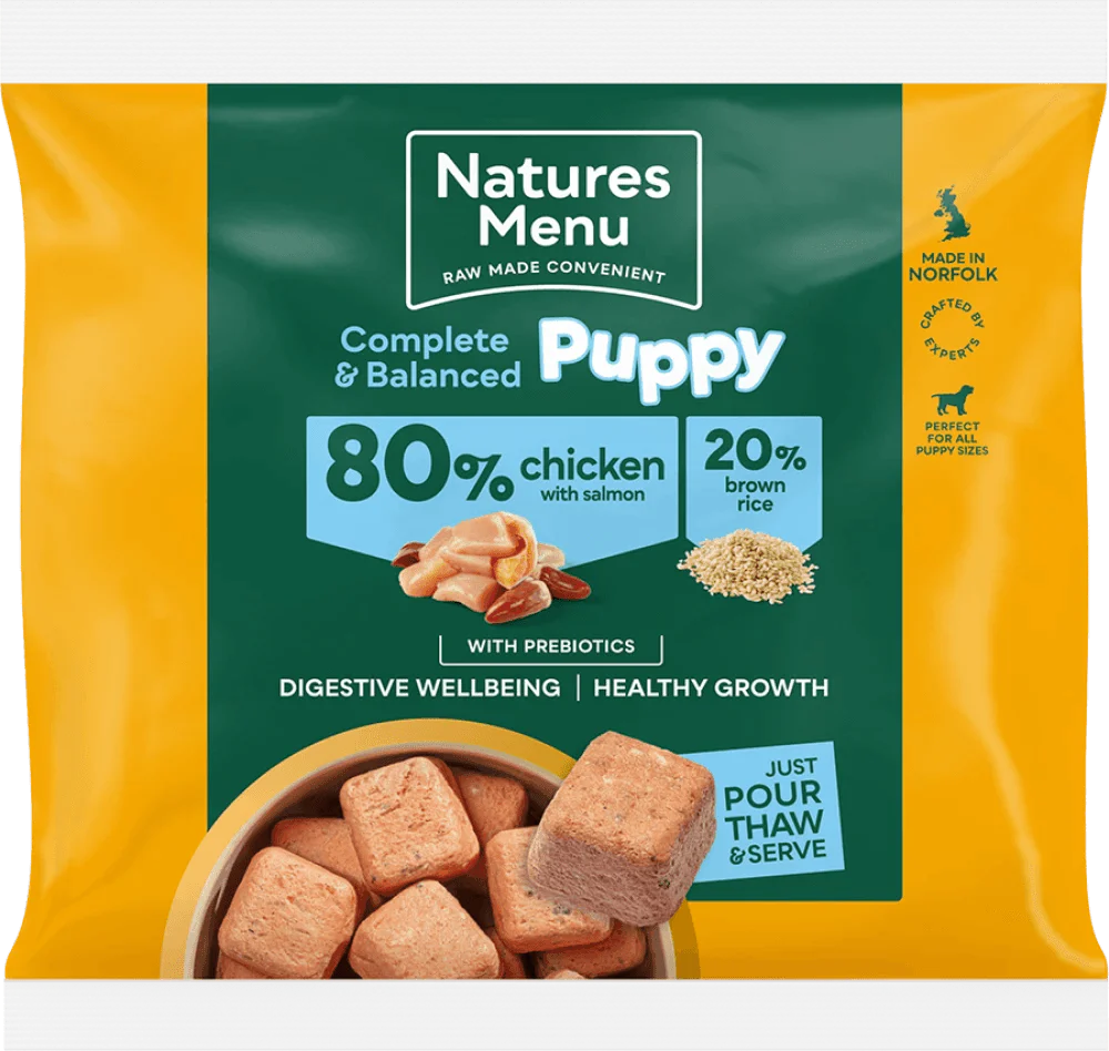 Natures Menu 80/20 Puppy Chicken Nuggets with Salmon and Brown Rice 1kg - Ormskirk Pets