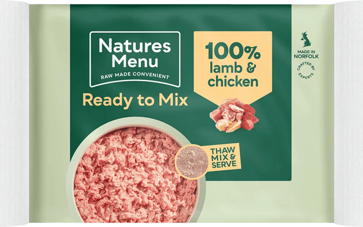 Natures Menu Just 100% Lamb and Chicken Mince 400g - Ormskirk Pets