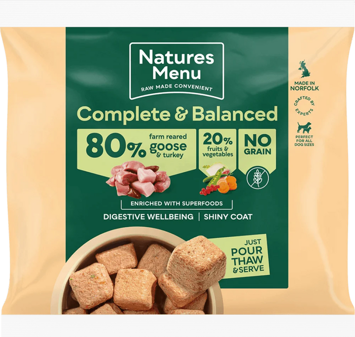 Natures Menu Country Hunter 80/20 Goose and Turkey Nuggets with Superfoods 1kg - Ormskirk Pets