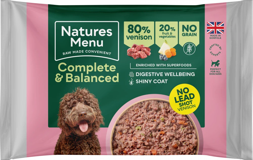 Natures Menu Complete & Balanced Raw Venison For Adult Dogs 500g
