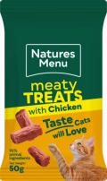 Natures Menu Meaty Treats For Adult Cat Chicken 50G