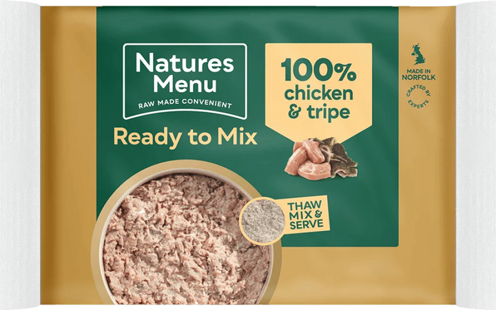 Natures Menu Just 100% Chicken and Tripe Mince 400g - Ormskirk Pets