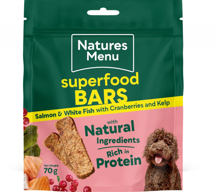 Country Hunter Superfood Bars Dog Treat Salmon & White Fish 70G