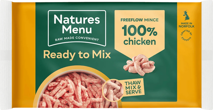Natures Menu 100% Chicken Freeflow Mince for Adult Dogs 2kg - Ormskirk Pets