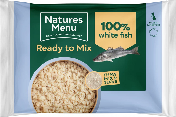 Natures Menu Ready To Mix Raw Just White Fish Raw Mince For Adult Dogs 400G