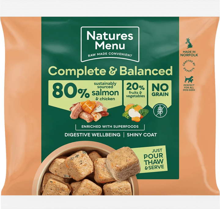 Natures Menu Country Hunter 80/20 Salmon and Chicken Nuggets with Superfoods 1kg - Ormskirk Pets