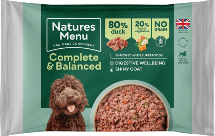 Natures Menu Complete &amp; Balanced Raw Duck For Adult Dogs 500g