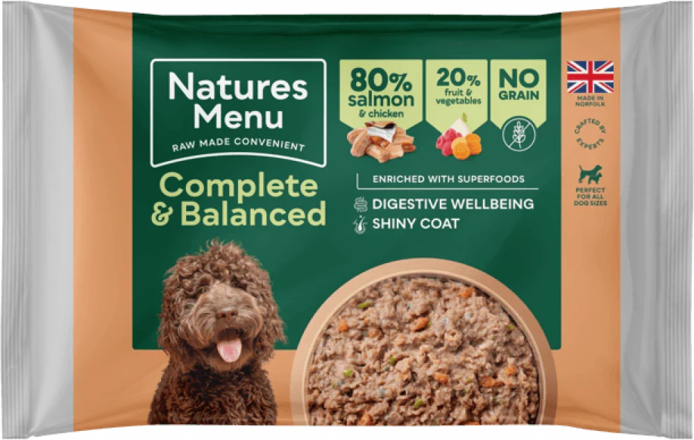 Natures Menu Complete & Balanced Raw Salmon & Chicken For Adult Dogs 500g