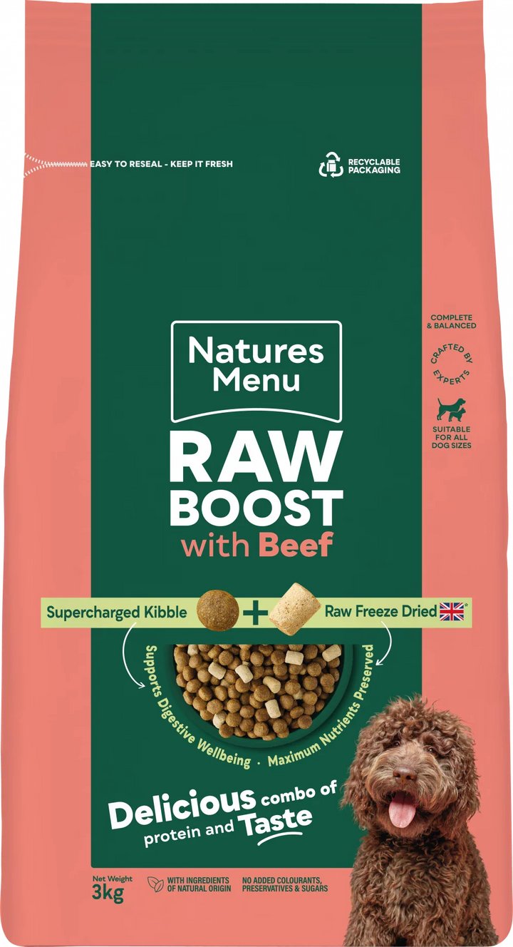 Natures Menu Raw Boost With Beef For Adult Dogs