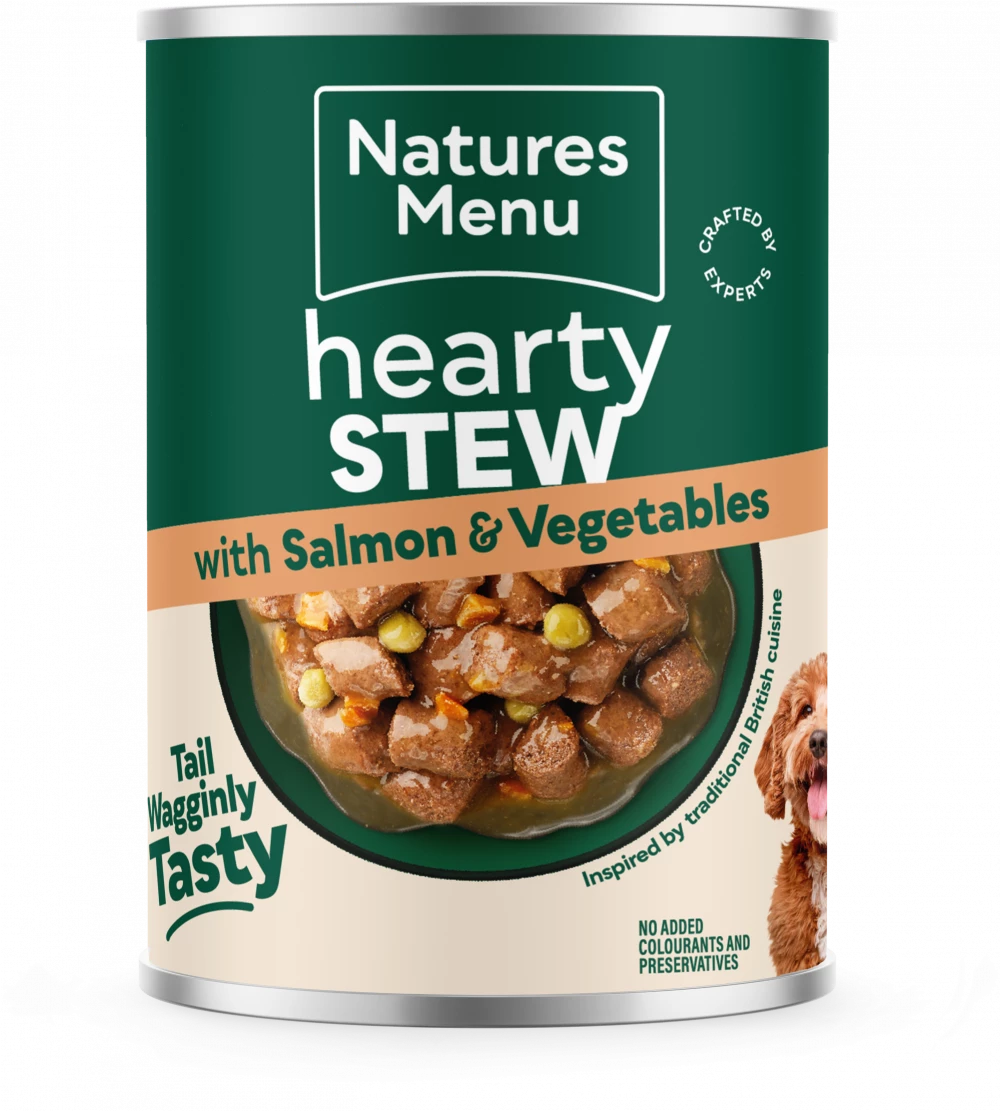 Natures Menu Cans Hearty Stews Salmon For Adult Dogs 12 x 415g