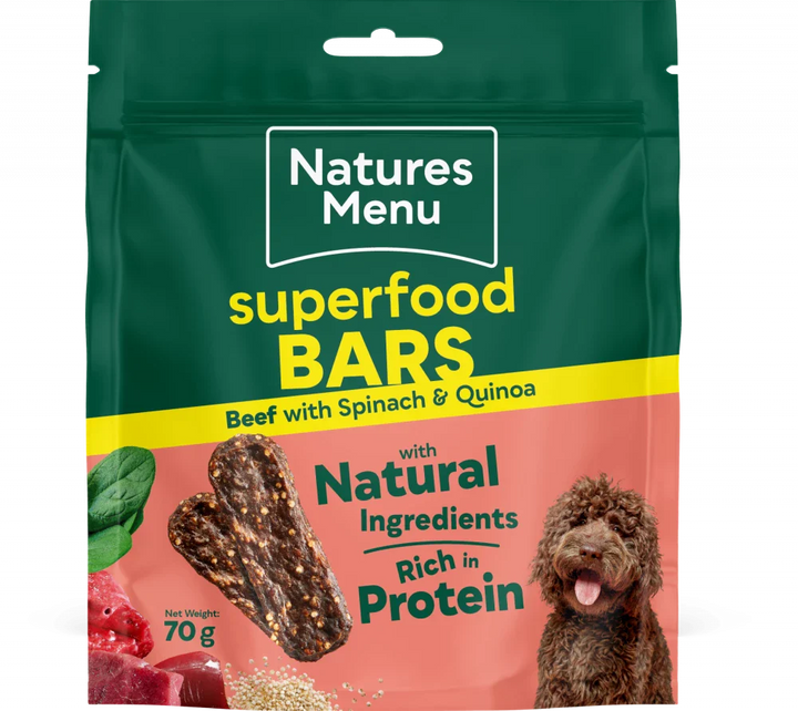 Country Hunter Superfood Bars Dog Treat Beef With Spinach And Quinoa 70G