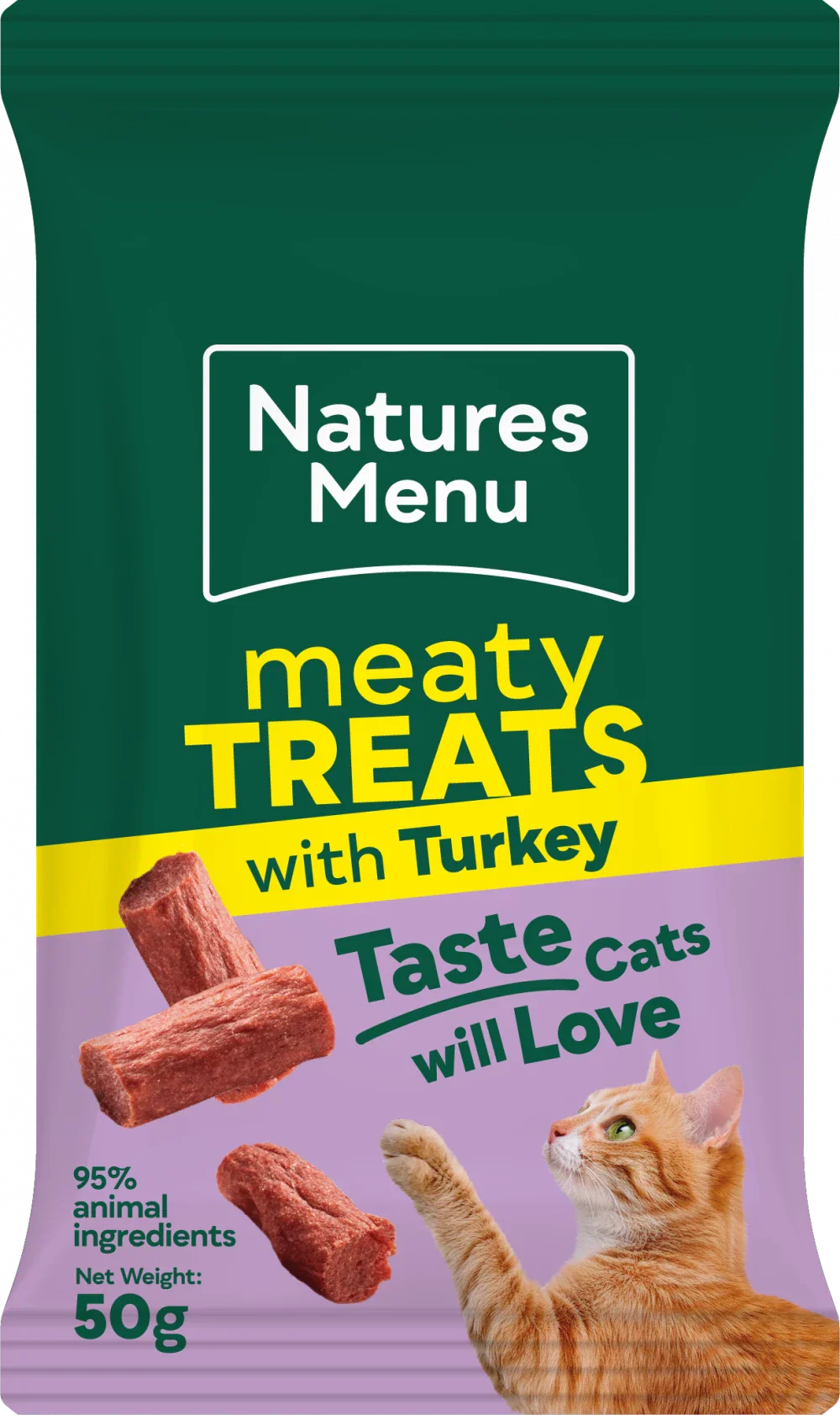 Natures Menu Meaty Treats For Adult Cat Turkey 50G
