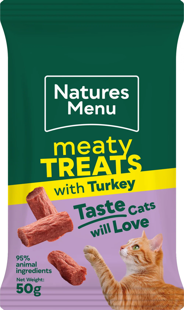 Natures Menu Meaty Treats For Adult Cat Turkey 50G