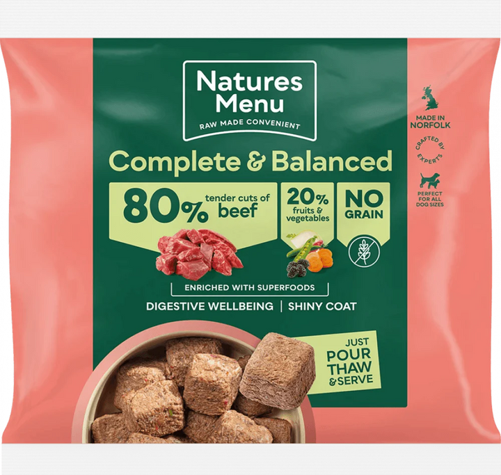 Natures Menu Country Hunter 80/20 Beef Nuggets with Superfoods 1kg - Ormskirk Pets