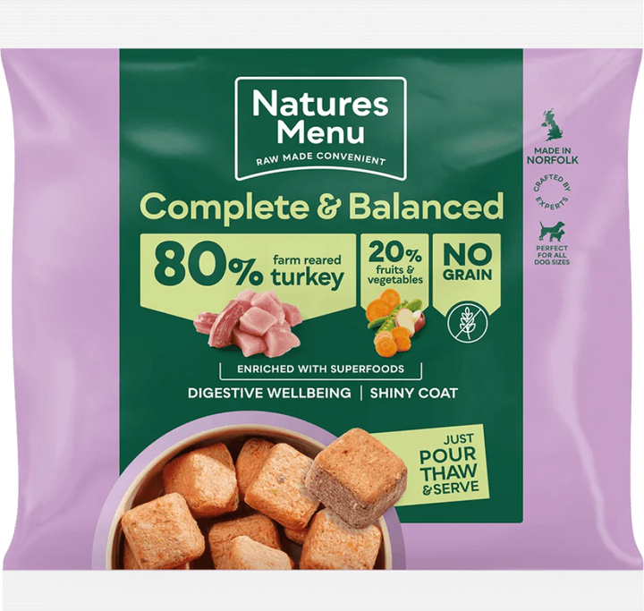 Natures Menu Country Hunter 80/20 Turkey Nuggets with Superfoods 1kg - Ormskirk Pets