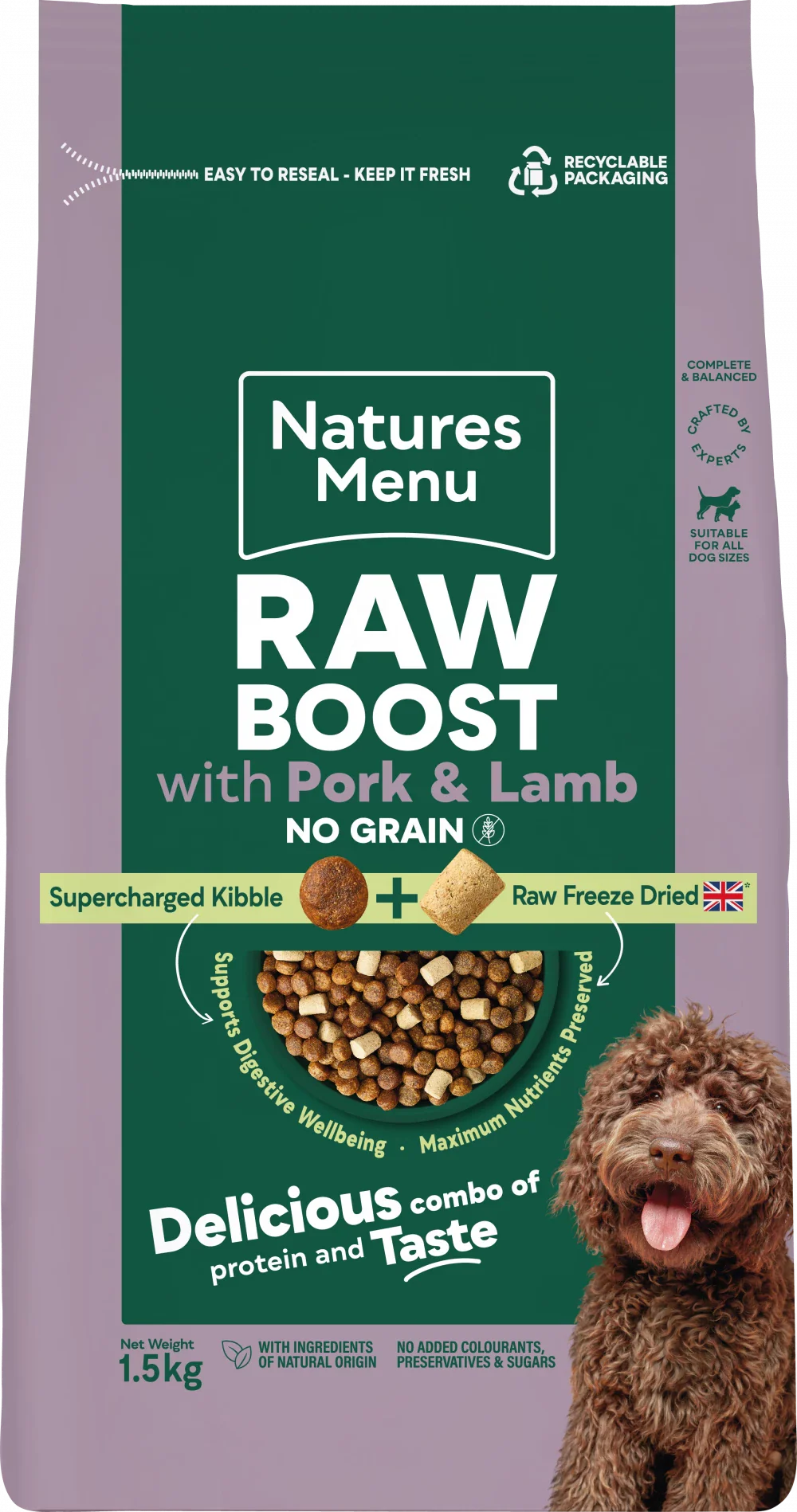 Natures Menu Raw Boost Grain Free With Pork and Lamb For Adult Dogs