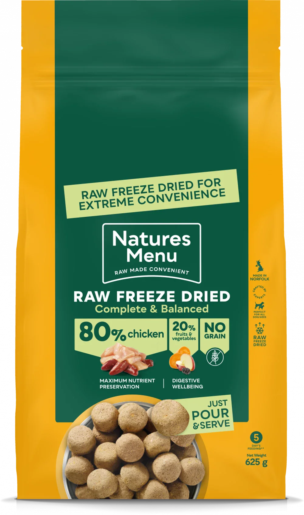 Natures Menu 80/20 Chicken Freeze Dried 625g