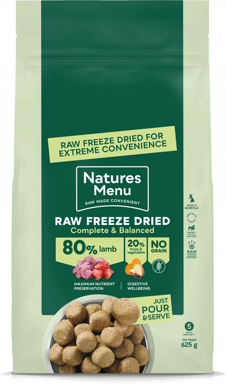 Natures Menu 80/20 LAMB Freeze Dried 625g