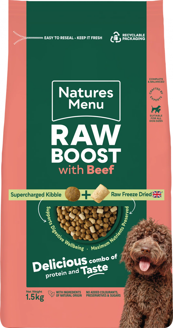 Natures Menu Raw Boost With Beef For Adult Dogs