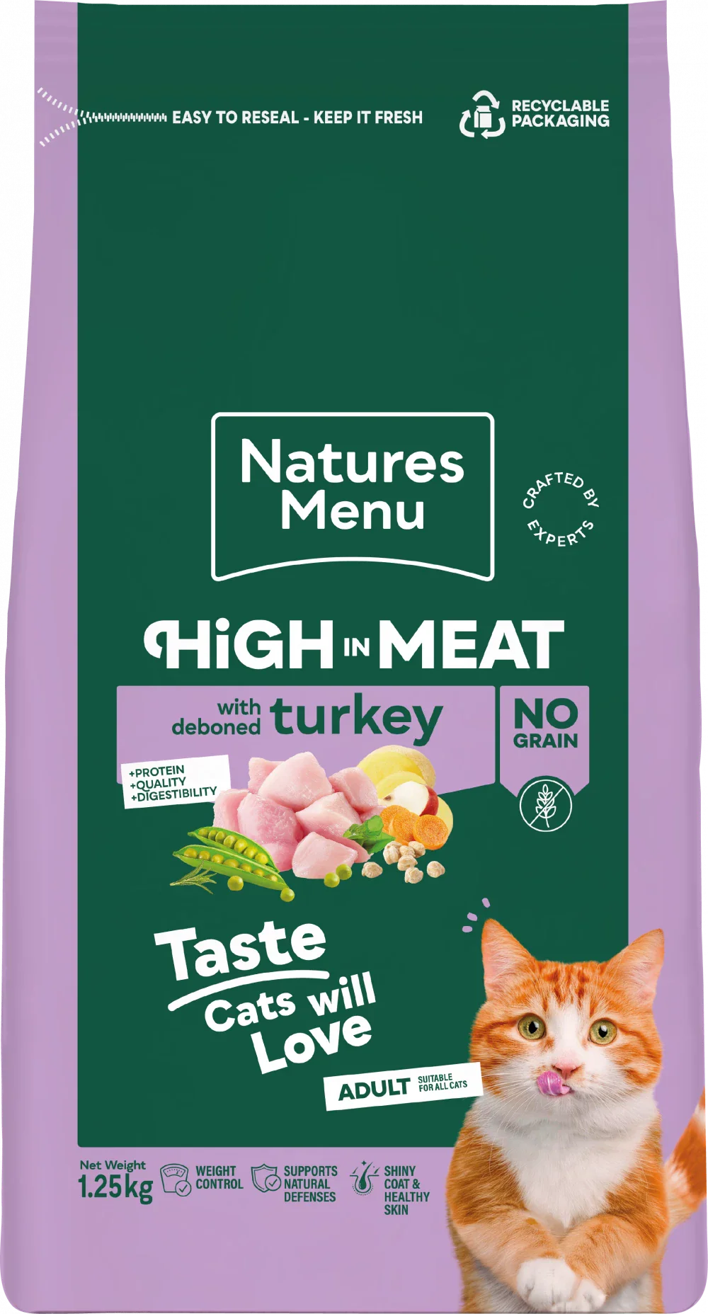 Natures Menu High In Meat Dry Cat Food No Grain With Turkey
