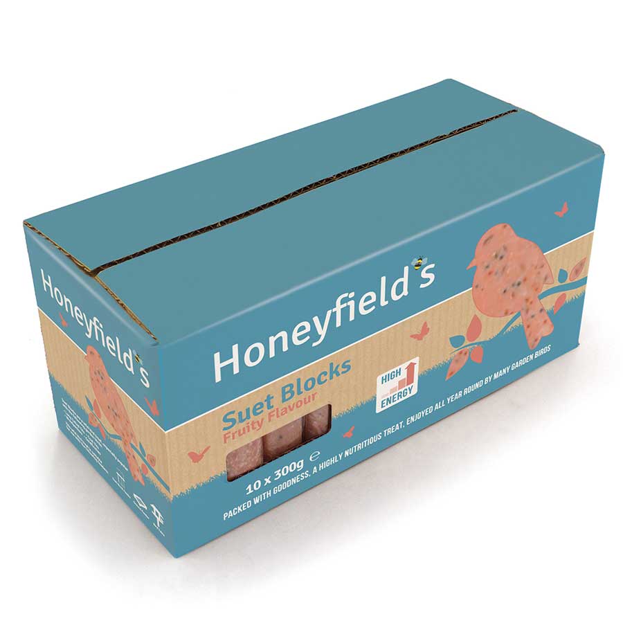 Honeyfields Suet Blocks Fruity Flavour 10Pk