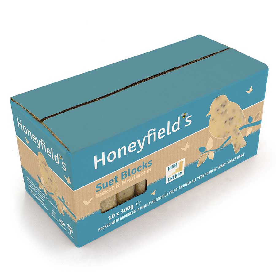 Honeyfields Suet Blocks Insect & Mealworm 10Pk