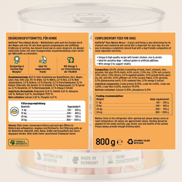 Aniforte PureNature Chicken - Wet Food for Dogs
