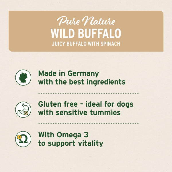 Aniforte PureNature Wild Buffalo - Wet Food for Dogs - 6 x 400g