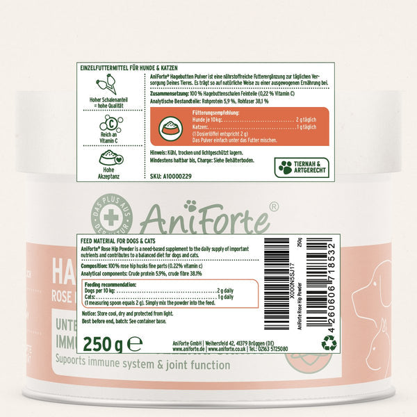 Aniforte Rose Hip Powder for Dogs and Cats
