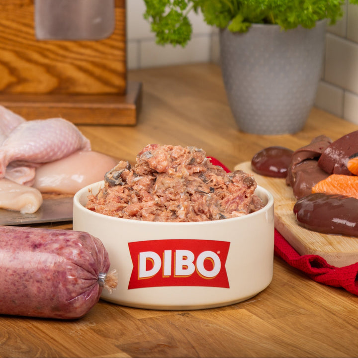 DIBO 80/10/10 Chicken &amp; Salmon Mix Chubb 454g