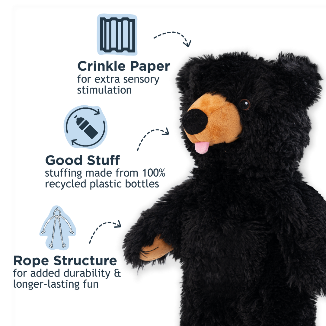 Tall Tails Plush Stuffless Black Bear Toy