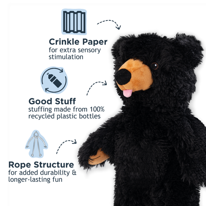 Tall Tails Plush Stuffless Black Bear Toy