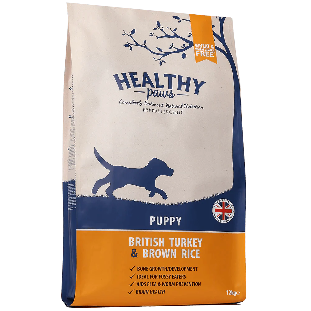 Healthy Paws British Turkey & Brown Rice Puppy 12kg