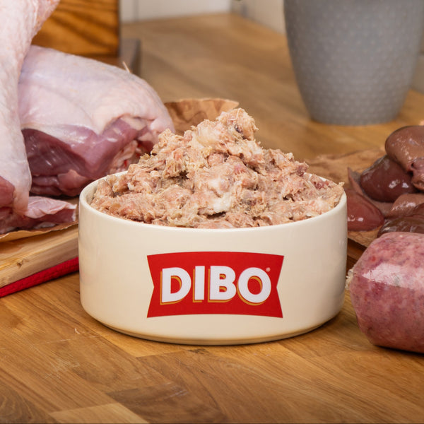 DIBO 80/10/10 Turkey Mix Chubb 454g