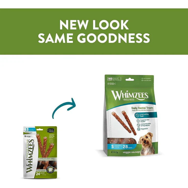 Whimzees Veggie Sausages Small 28pk