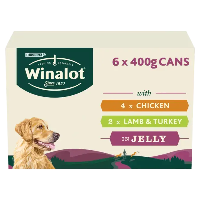 Winalot Cans Chicken & Lamb In Jelly 6 X 400g