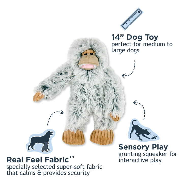 Tall Tails Plush Yeti Squeaker Toy