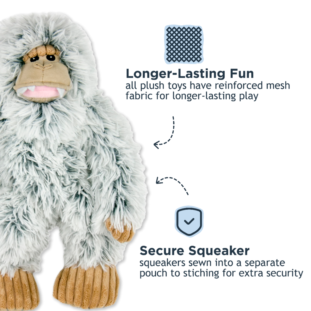 Tall Tails Plush Yeti Squeaker Toy